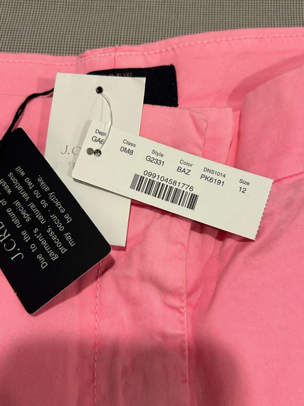 J. Crew Chino Shorts 4 inch in Bubble Gum Pink Women's Size 12 - Picture 4 of 12
